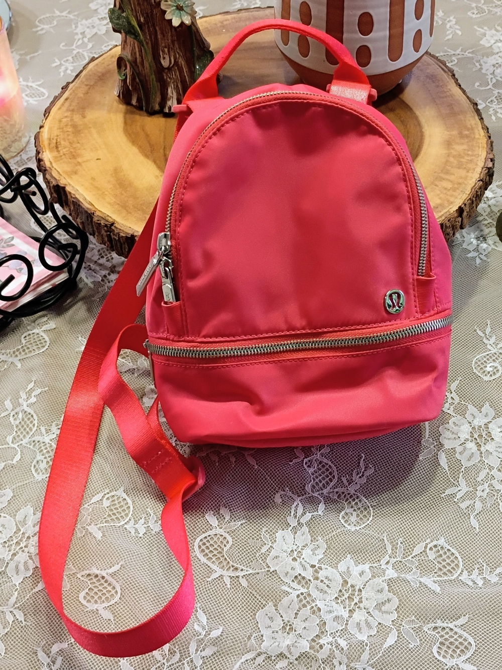 lululemon athletica Hot Pink Mini Backpack Crossbody